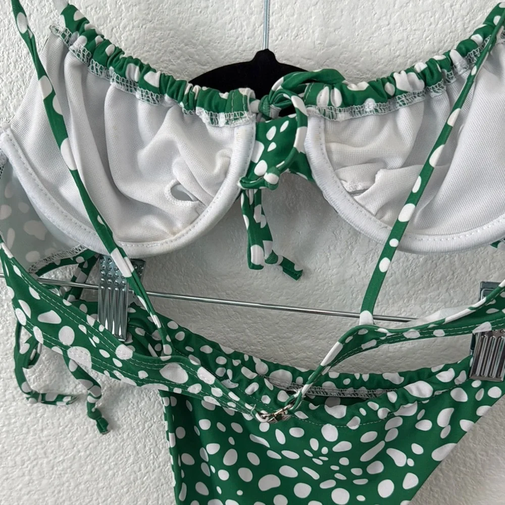 Green Polka Dot Bikini - Picture 3 of 3